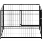 Vidaxl hondenkennel 100x100x70 cm staal zwart