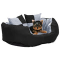 Vidaxl hondenkussen omkeerbaar en wasbaar 65x50x20 cm grijs en zwart
