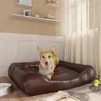 VidaXL Hondenmand 80x68x23 cm kunstleer bruin