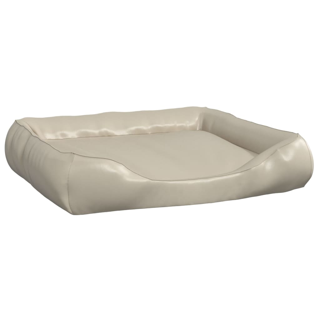 VidaXL Hondenmand 80x68x23 cm kunstleer beige
