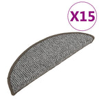 VidaXL Trapmatten 15 st 65x21x4 cm grijs