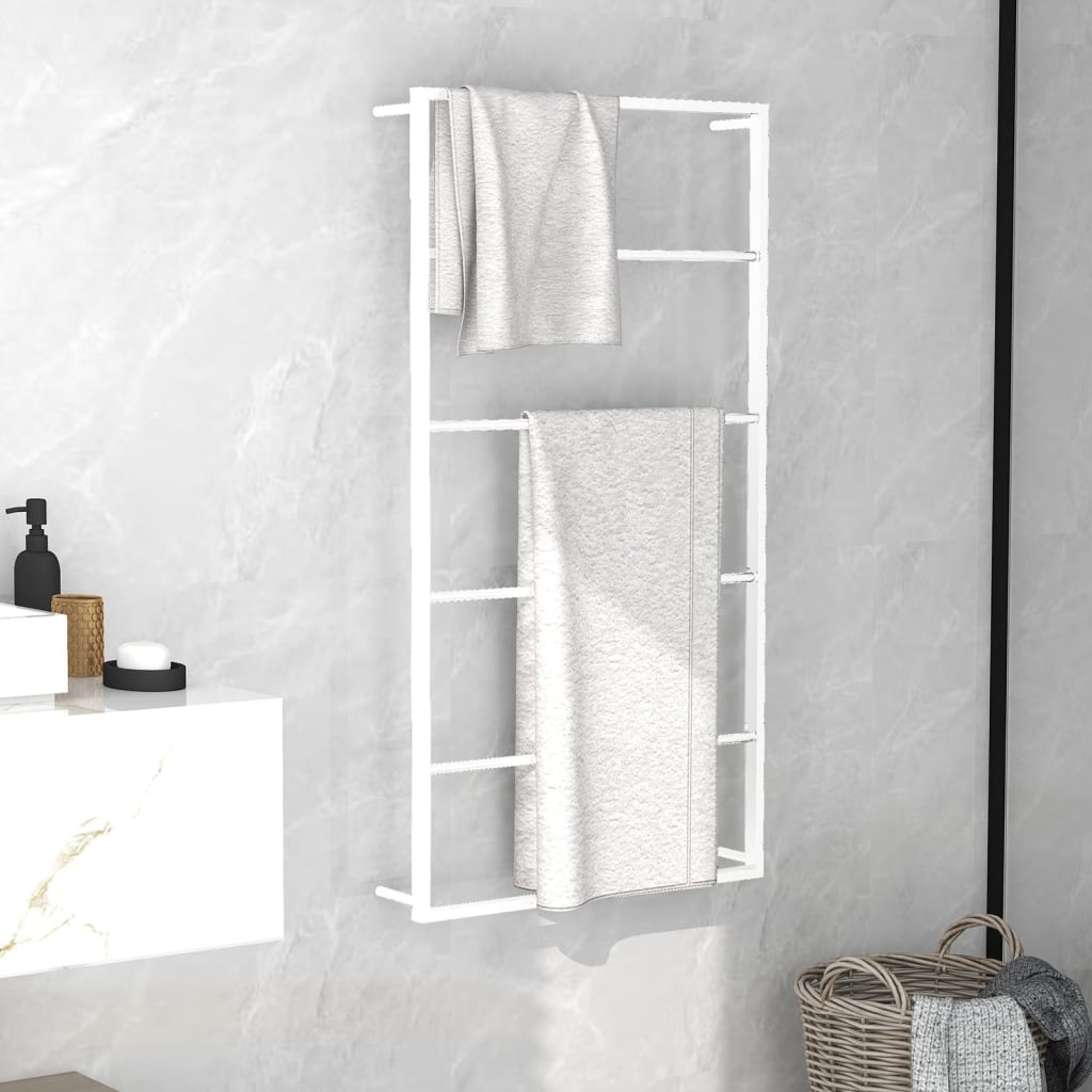 Vidaxl handdoekenrek wit 60x10x116 cm staal