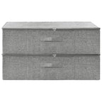 Vidaxl opbergboxen 2 st 70x40x18 cm stof grijs