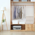 Vidaxl opbergboxen 2 st 50x30x25 cm stof crèmekleurig