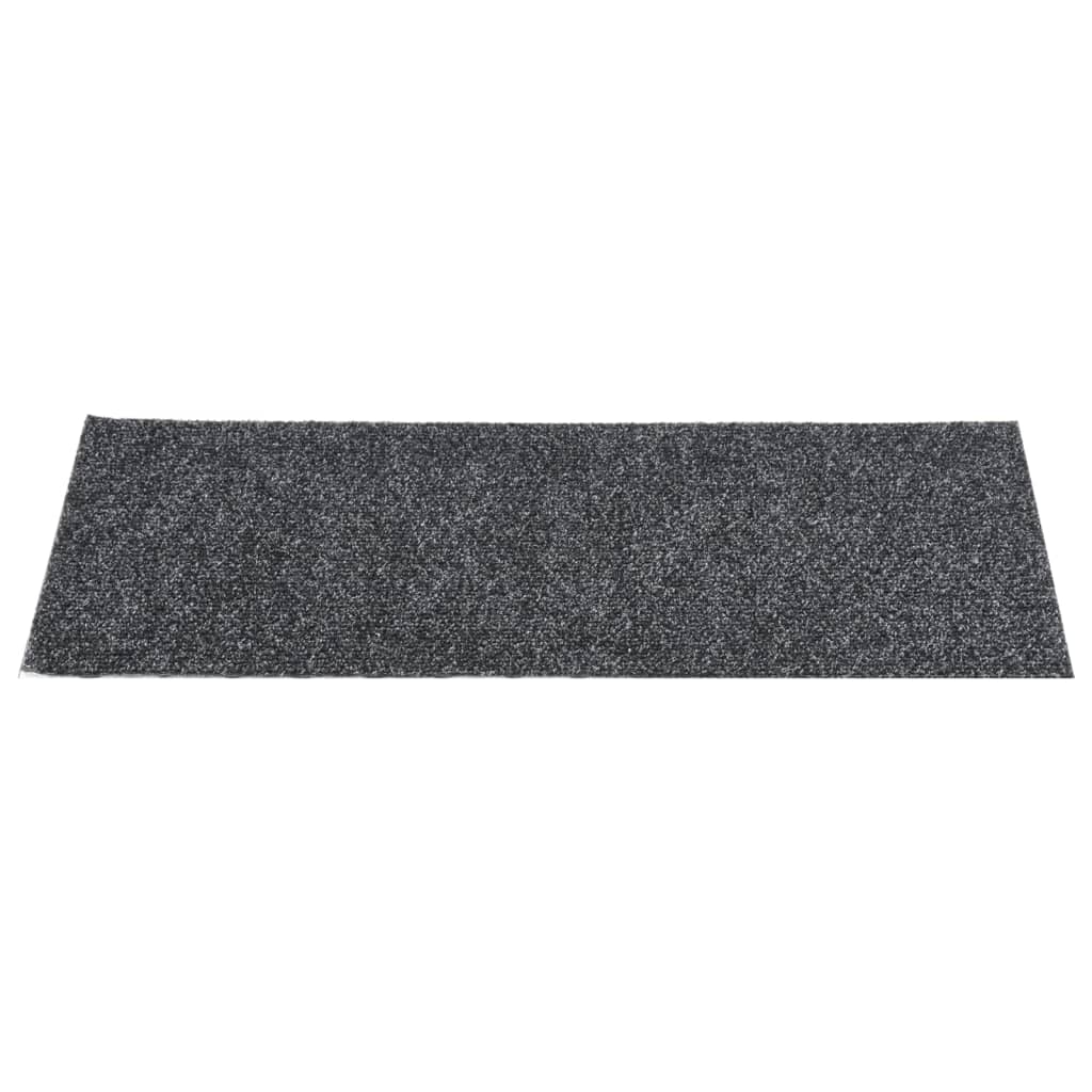 Vidaxl trapmatten zelfklevend 15 stuks 60x25 cm grijs rechthoekig
