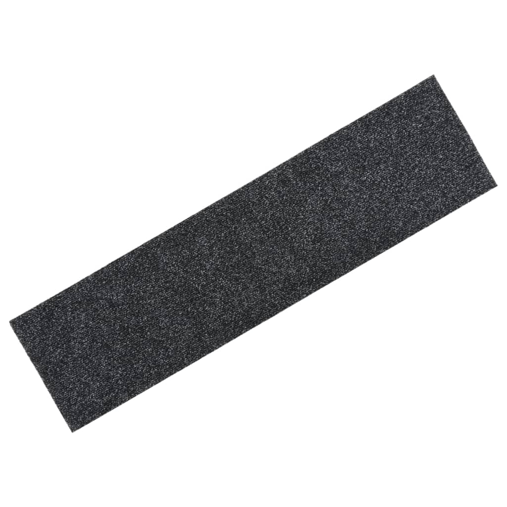 Vidaxl trapmatten zelfklevend 15 stuks 76x20 cm grijs rechthoekig