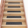 Vidaxl trapmatten zelfklevend 15 stuks 76x20 cm grijs rechthoekig