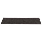 Vidaxl trapmatten zelfklevend 15 stuks 76x20 cm bruin rechthoekig