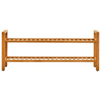 Vidaxl schoenenrek met 2 schappen 100x27x40 cm massief eikenhout