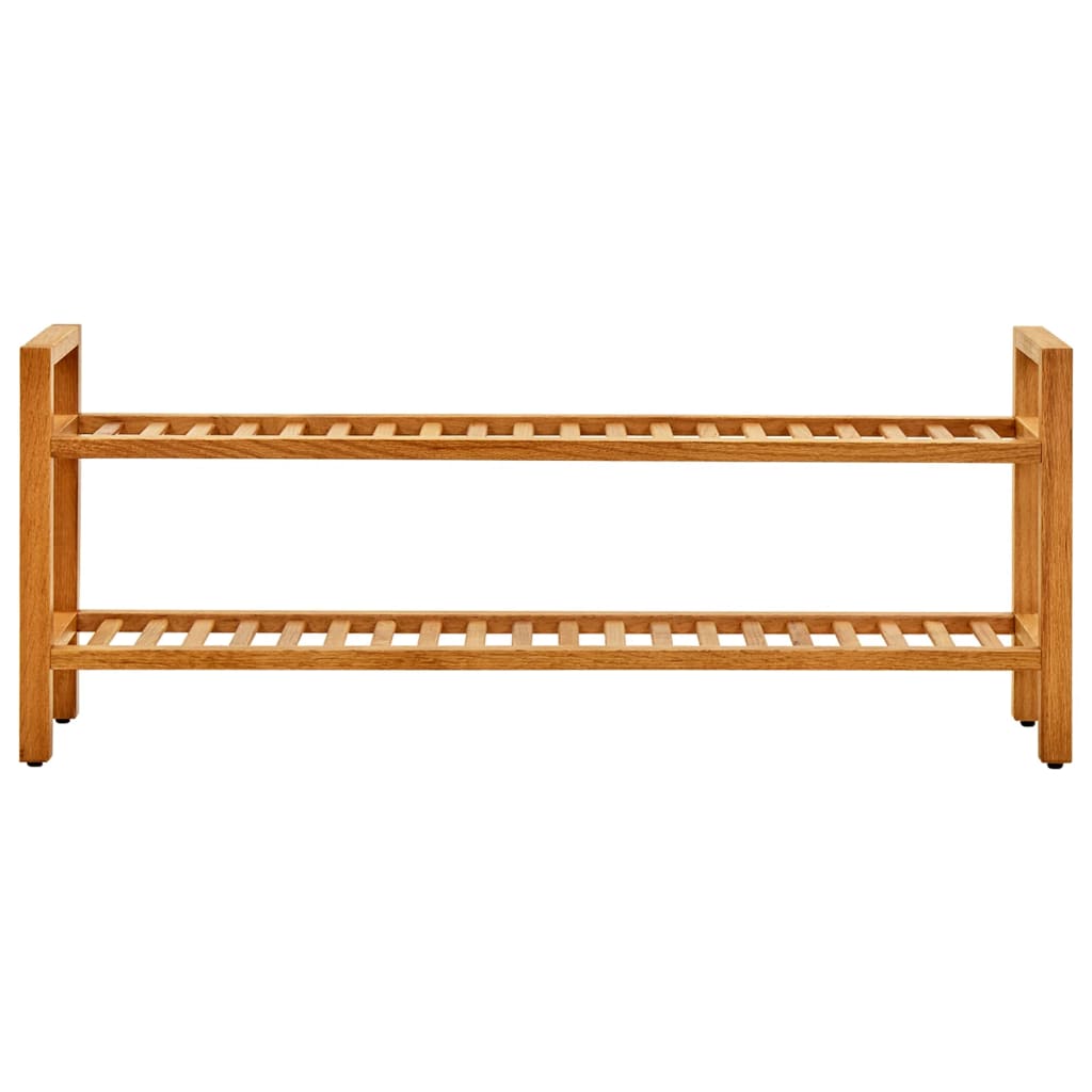 Vidaxl schoenenrek met 2 schappen 100x27x40 cm massief eikenhout