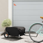 Vidaxl fietstrailer 30 kg ijzer zwart