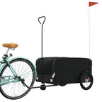 Vidaxl fietstrailer 45 kg ijzer zwart