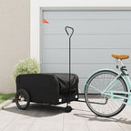 Vidaxl fietstrailer 45 kg ijzer zwart