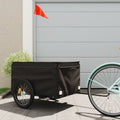 Vidaxl fietstrailer 45 kg ijzer zwart
