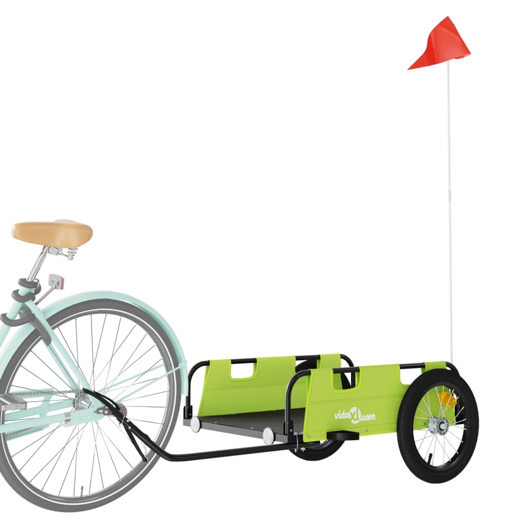 Vidaxl fietstrailer oxford stof en ijzer groen