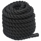 Vidaxl battle rope zwart 12 m 9 kg polyester