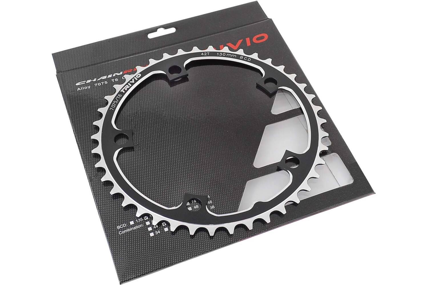 Trivio - race kettingblad 42t. 9 10 speed 130 bcd 5-arm