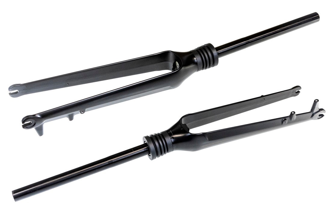 Gazelle voorvork verend 28inch 1 1/8 333mm disc mat zwart