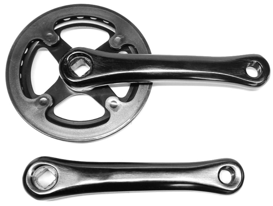 Ms kettingwiel/crankset aluminium 28 tands 152 mm 1/8 + 3/32 zwart
