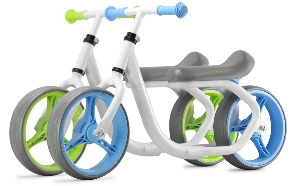 loopfiets pex kids scooter "max-speed" aluminium - blauw/wit