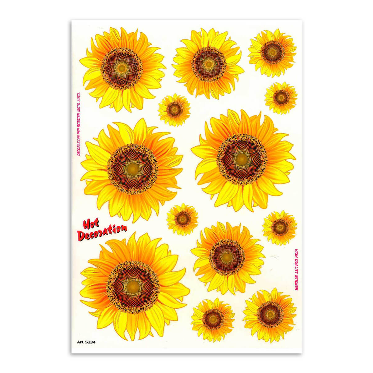 Stickerset zonnebloemen