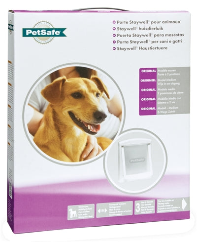 Petsafe hondenluik medium wit transparant