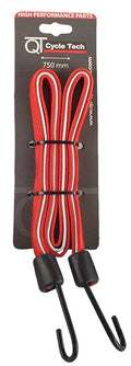 Qtcycletech Triobinder met haken rood wit 75cm op kaart