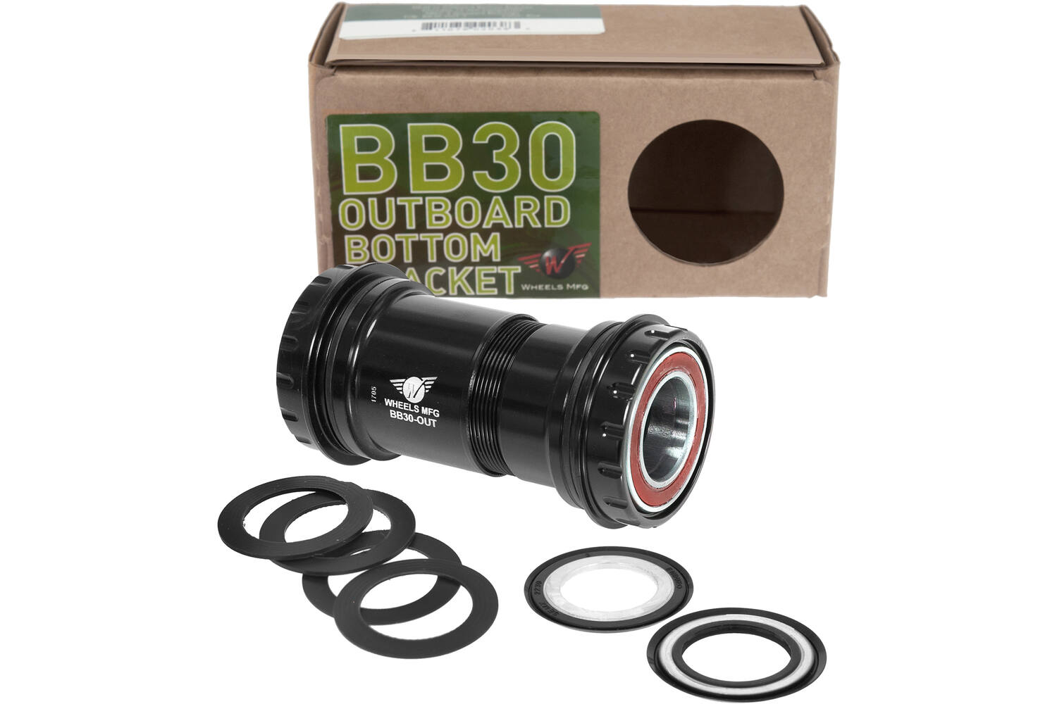 Trapas bb30 -> shimano 24mm - ceramic - zwart