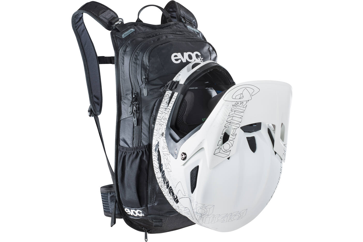 Evoc - stage team black white neon orange 12l