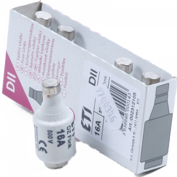 Enzo zekering - d-patroon 16a snel 5 stuks - 4517306
