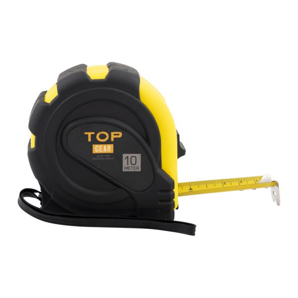 Topgear rolbandmaat 10 meter, rubber grip