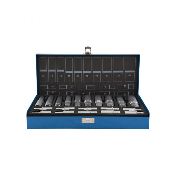 Doppenset lang 20 dlg 1/4" + 1/2" *