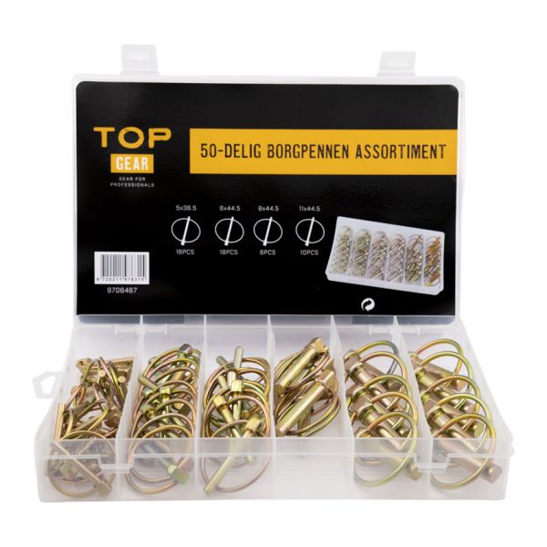 Topgear borgpennenassortiment 50-delig