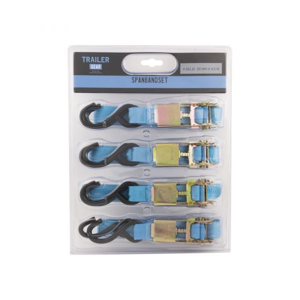 Trailergear spanbandset 4-delig profi