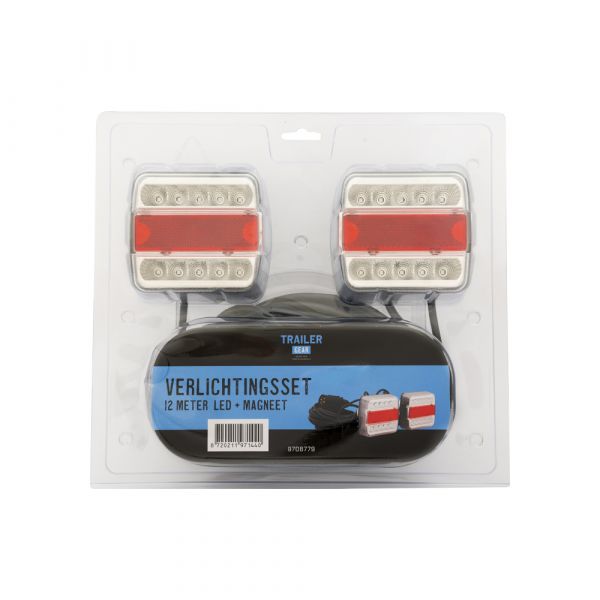 Trailergear verlichtingsset + magneet led 12 m. 7-polig