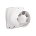 Ventilator ø 125 mm silent met timer. vochtsensor - wit