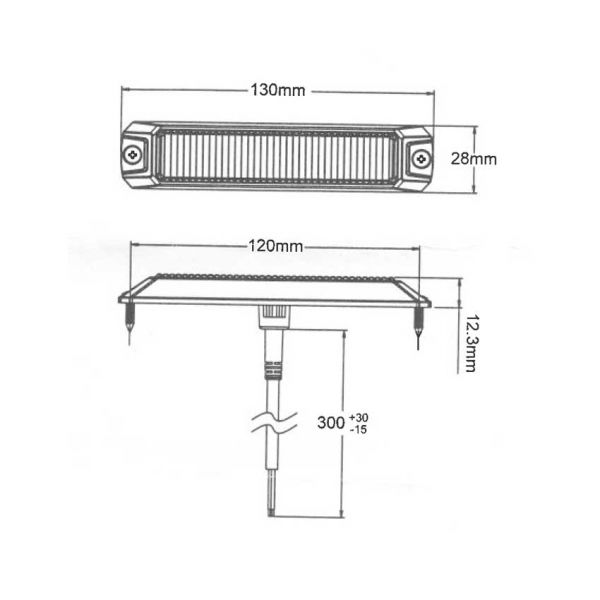 Flitslamp LED 10-30 volt 6 LED