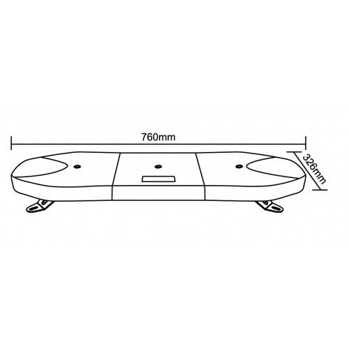 Zwaailampbalk Pro 104 LEDS 76 cm.*