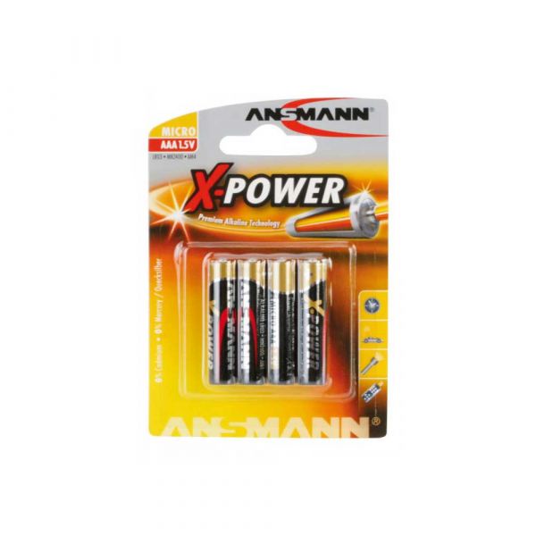 x-power alkaline batterij aaa lr03 4st.