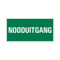 Bord nooduitgang - 150x300 mm.