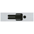 Bord alulook heren symbool staand - 165x44 mm zelfklevend.