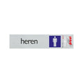Bord alulook heren - 165x44 mm zelfklevend.