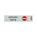 Bord alulook verboden ingang - 165x44 mm zelfklevend.