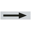 Bord alulook pijl - 165x44 mm zelfklevend.