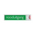 Bord alulook nooduitgang groen - 165x44 mm zelfklevend.