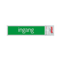 Bord alulook ingang - 165x44 mm zelfklevend.