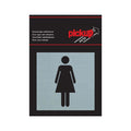 Bord alulook dames - 80x80 mm zelfklevend.