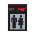 Bord alulook dames heren - 80x80 mm zelfklevend.