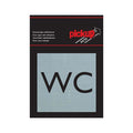Bord alulook wc - 80x80 mm zelfklevend.