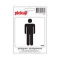 Sticker heren - 100x100 mm.